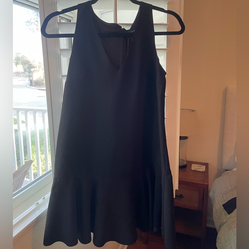 Black crepe mini dress